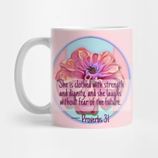 Proverbs 31 Floral  Scripture Design Mug